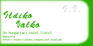 ildiko valko business card